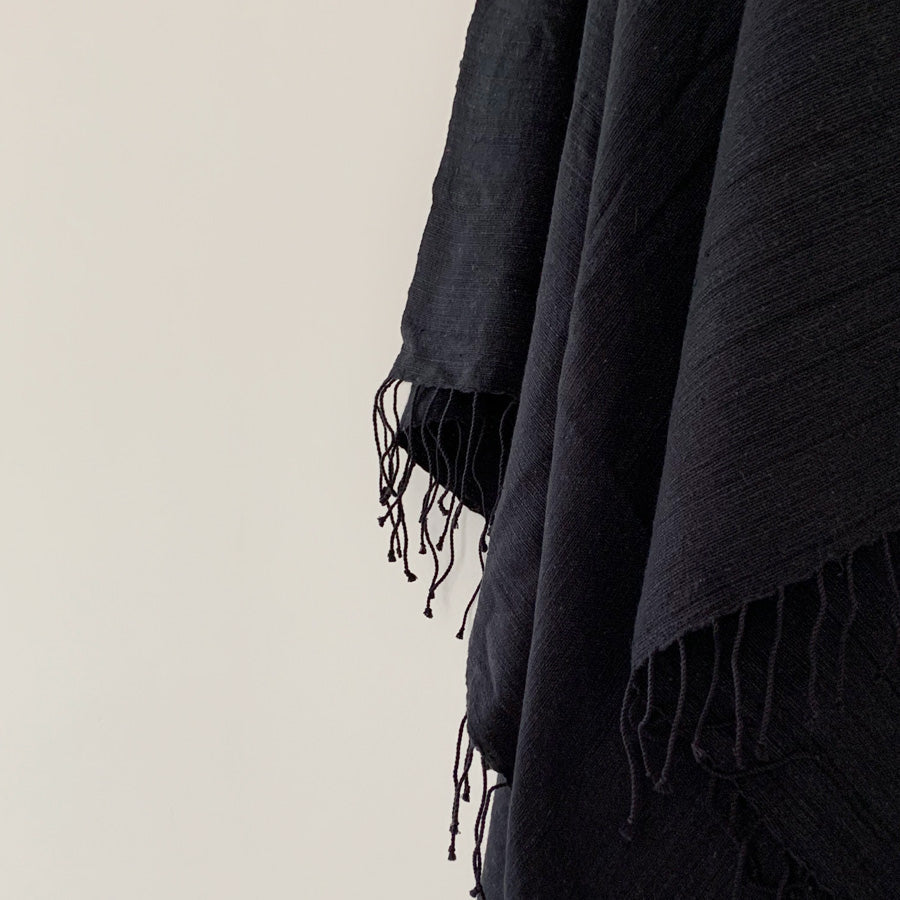 Musta Towel Collection | Pure Black - Hand Woven